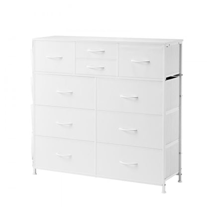 ZWE-BC-SS-06 - Modern 10-Drawer Fabric Dresser with Steel Frame