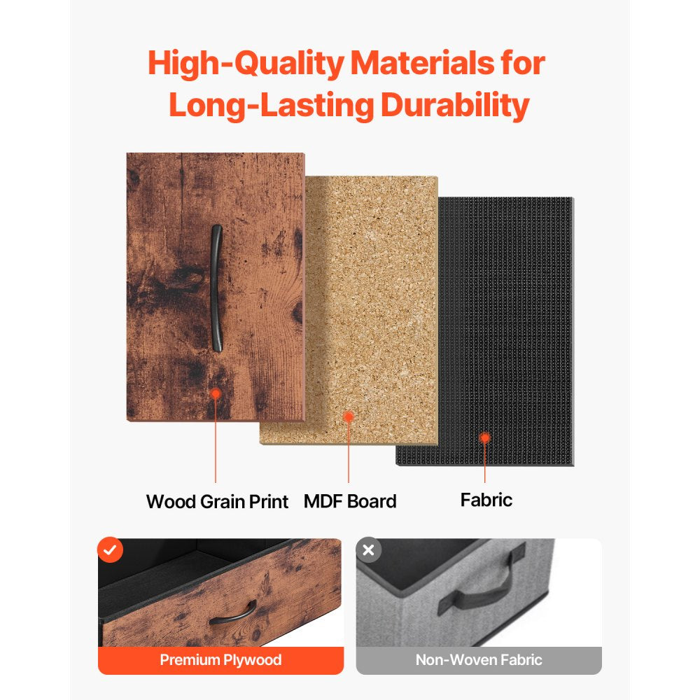 ZWE-BC-SS-03 - Minimalist 6 Drawer Dresser with TV Stand & Anti-Tip Design