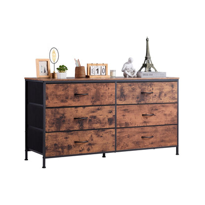 ZWE-BC-SS-03 - Minimalist 6 Drawer Dresser with TV Stand & Anti-Tip Design