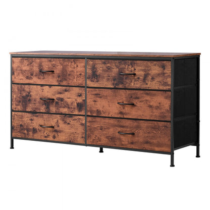 ZWE-BC-SS-03 - Minimalist 6 Drawer Dresser with TV Stand & Anti-Tip Design
