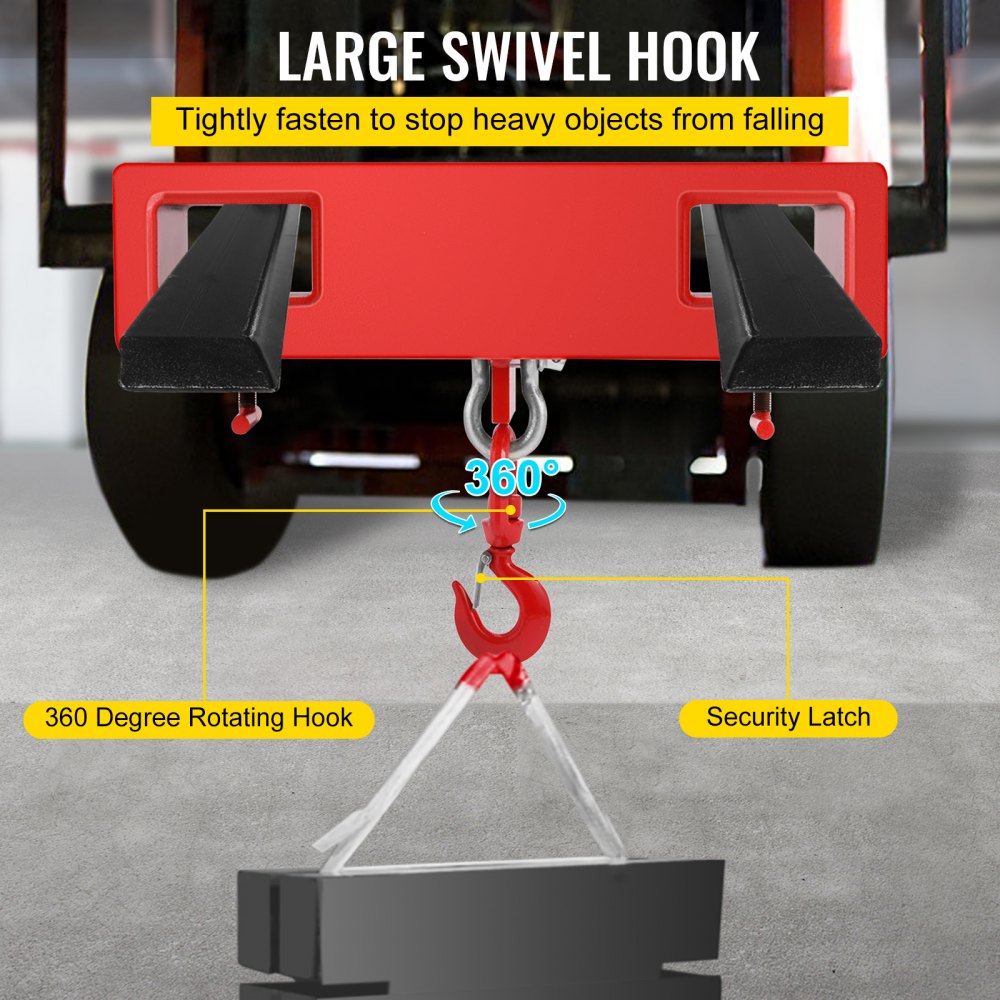 010587960790 - VEVOR 4400lbs Forklift Hook, Heavy-Duty Carbon Steel