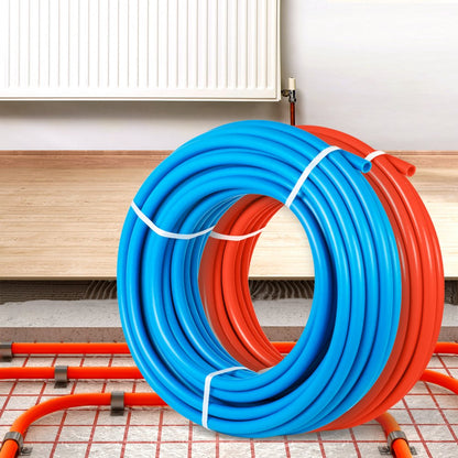010381526391 - Durable 1/2" PEX Tubing for Radiant Floor Heating, 100ft