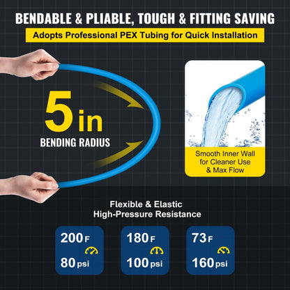 010798368078 - Flexible 1/2" PEX Tube for Plumbing & Radiant Heating