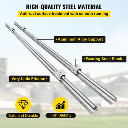 010616861528 - 1800mm SBR20 Linear Rail Kit for Precision Motion