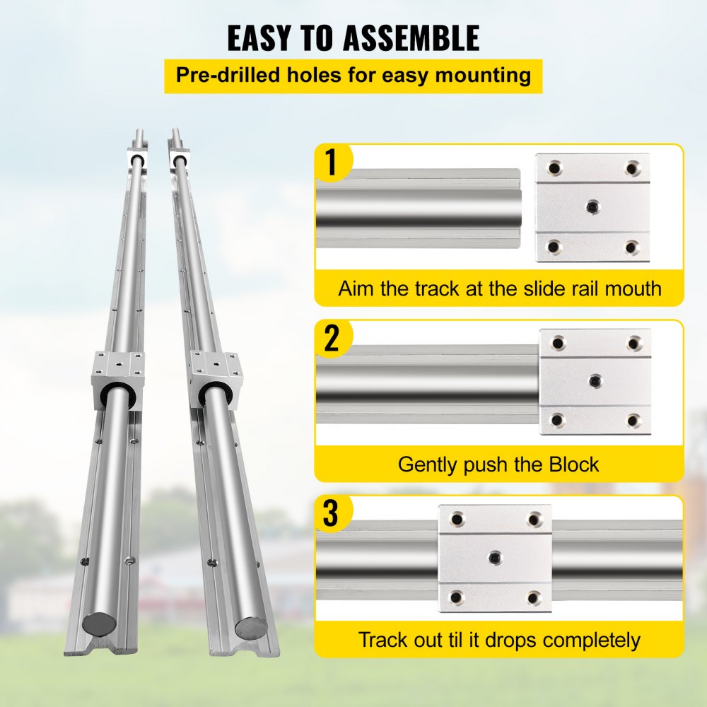 010616861528 - 1800mm SBR20 Linear Rail Kit for Precision Motion