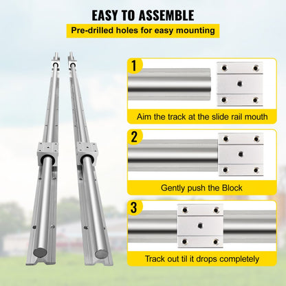 010616861528 - 1800mm SBR20 Linear Rail Kit for Precision Motion