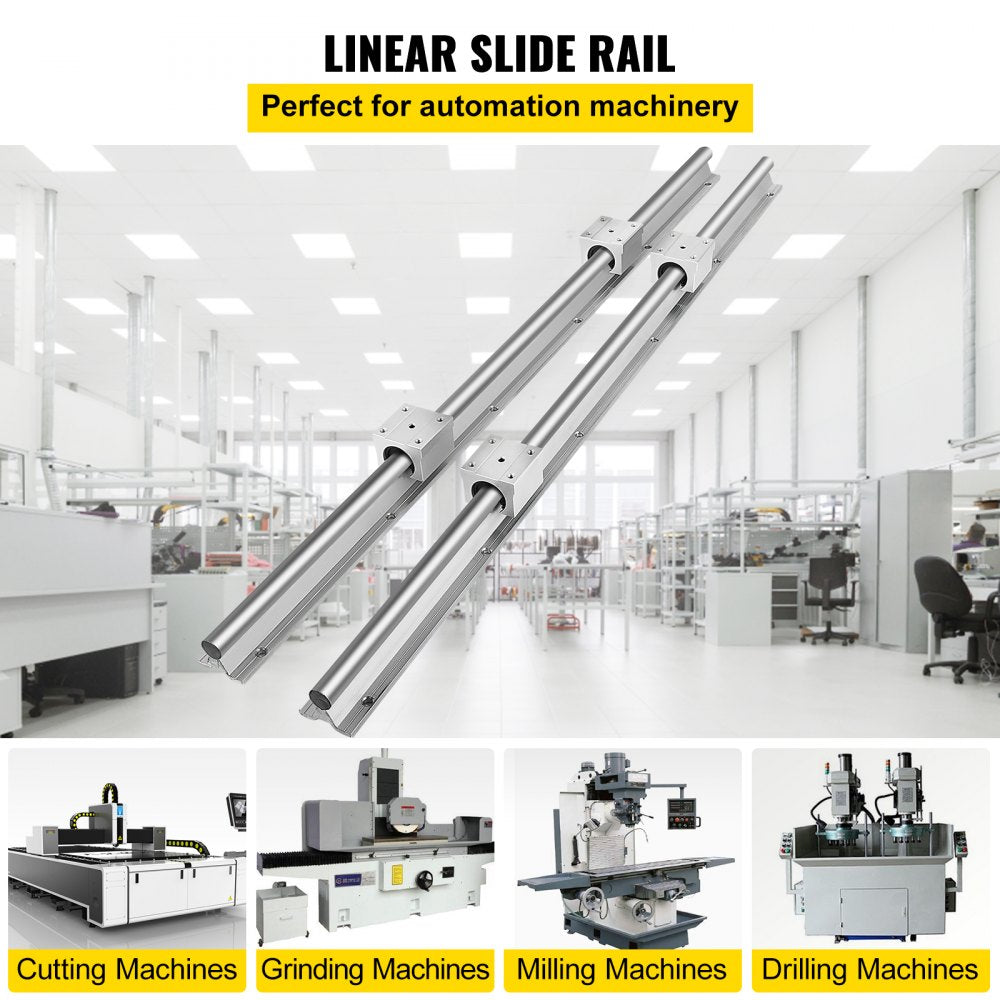 010848116356 - 1200mm SBR25 Linear Guideway Rail Kit for Precision Machinery