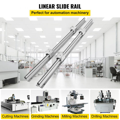 010848116356 - 1200mm SBR25 Linear Guideway Rail Kit for Precision Machinery