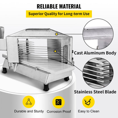 010478871327 - 3/8" Heavy-Duty Tomato Slicer with Stainless Steel Blade