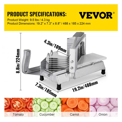 010478871327 - 3/8" Heavy-Duty Tomato Slicer with Stainless Steel Blade