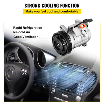 010456318053 - Efficient Aluminum AC Compressor for 2001-2007 Chrysler & Dodge