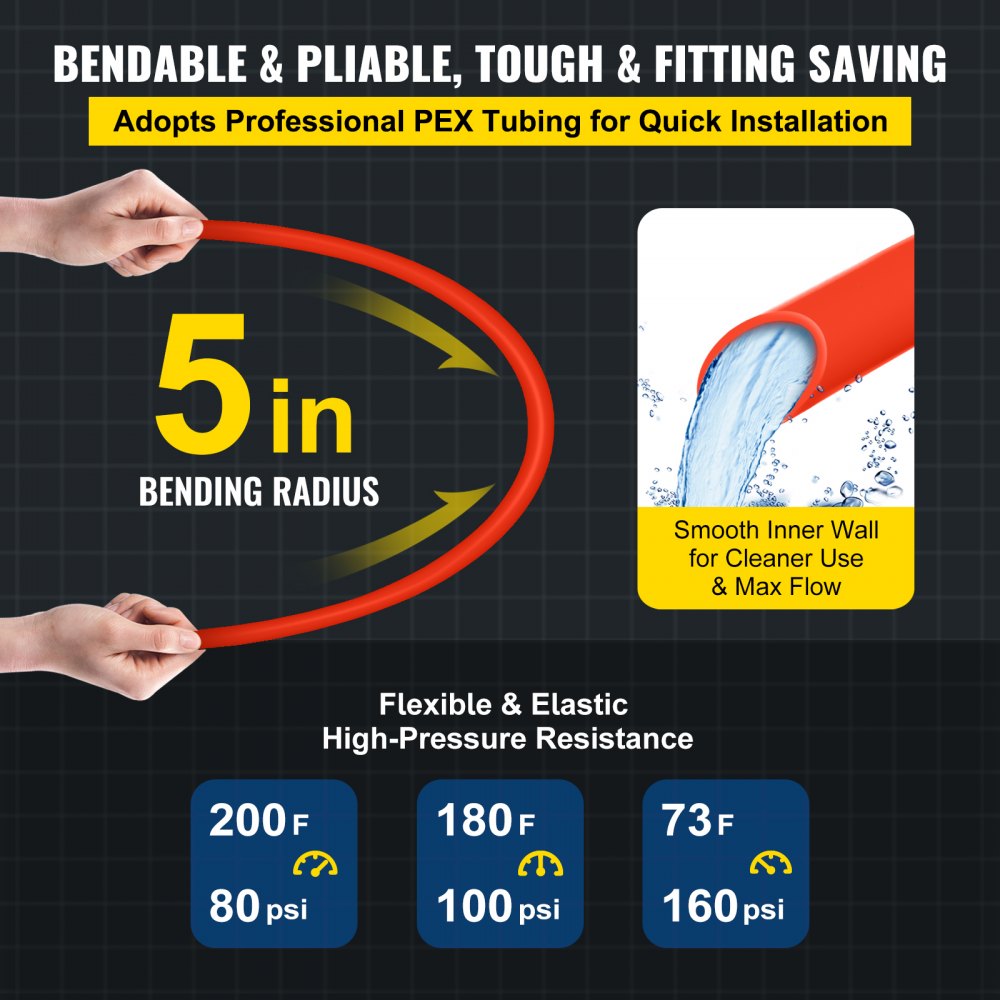 010619865573 - 300ft 1/2 Inch PEX Tubing for Plumbing & Heating