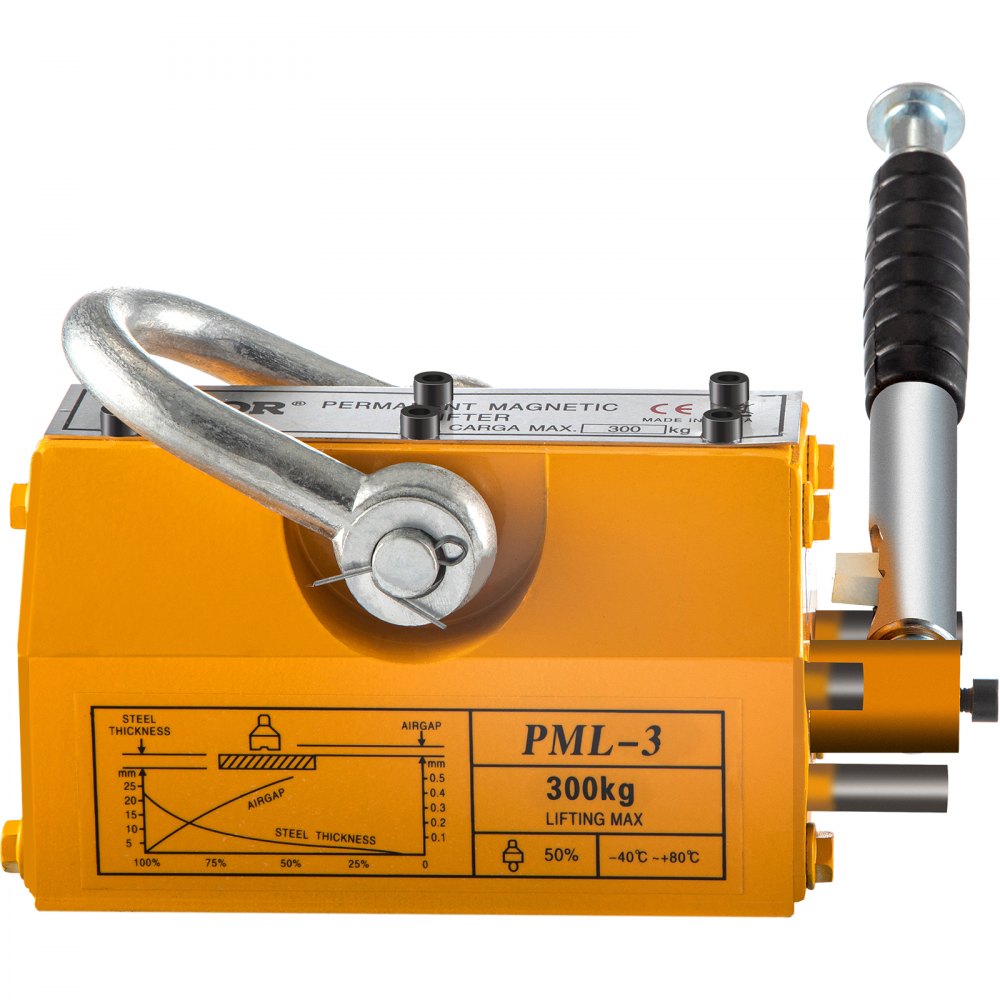 010134500973 - 660 lbs Neodymium Magnetic Lifter with Release Handle