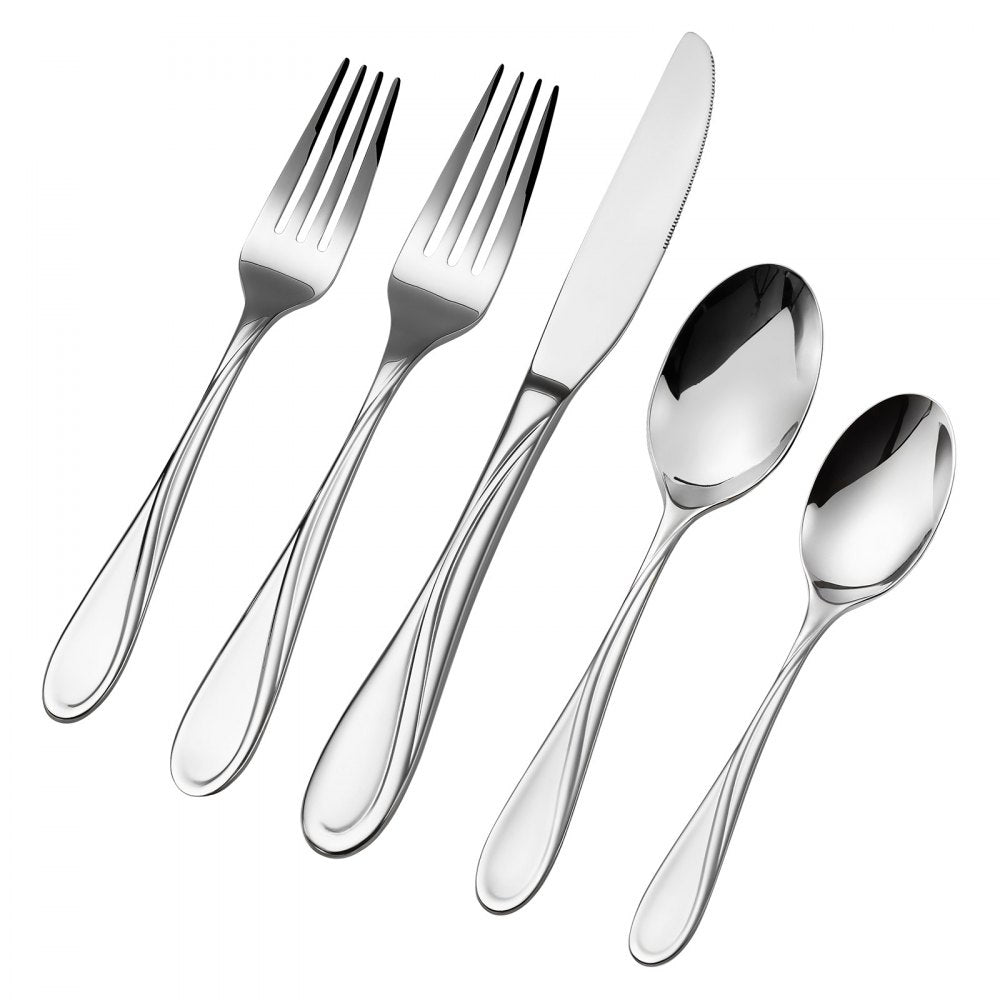 3316-30P - 30-Piece Elegant Stainless Steel Cutlery Set for Every Occasion