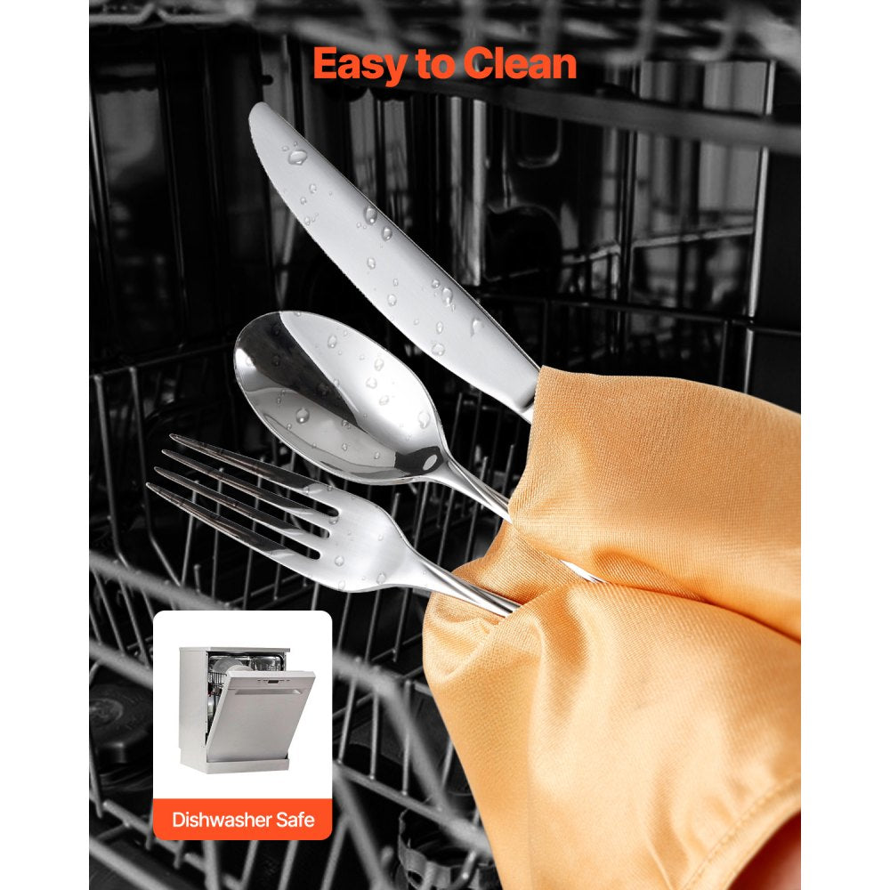 3316-65P - Elegant 65-Piece Stainless Steel Flatware Set for Dining & Entertaining