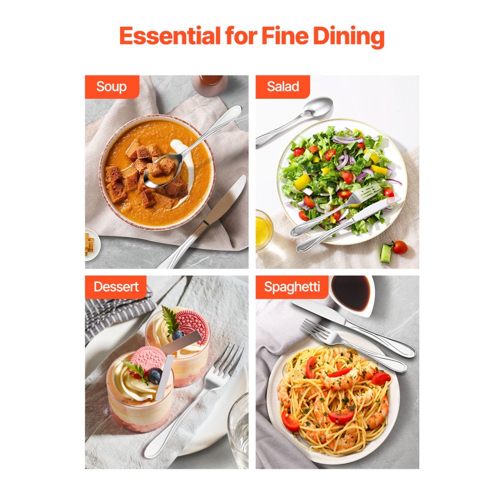 3316-65P - Elegant 65-Piece Stainless Steel Flatware Set for Dining & Entertaining