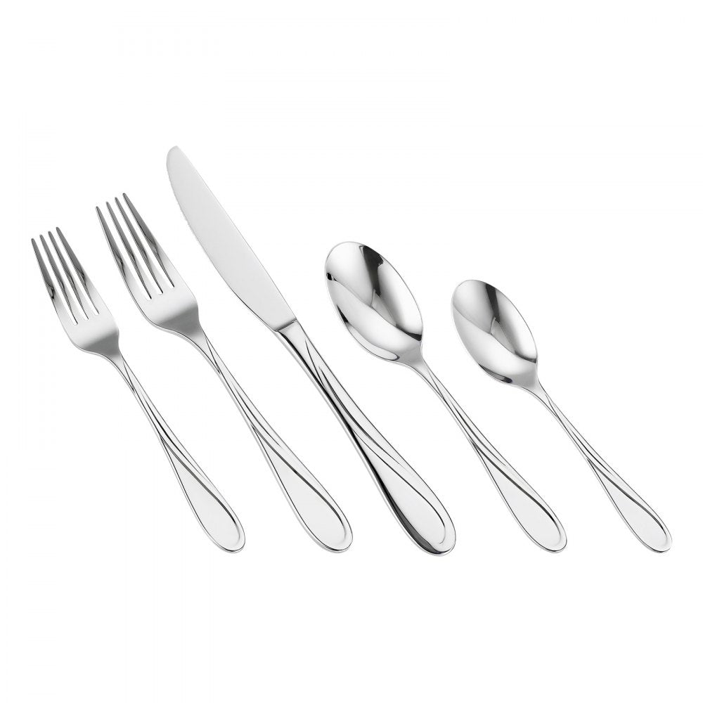 3316-65P - Elegant 65-Piece Stainless Steel Flatware Set for Dining & Entertaining