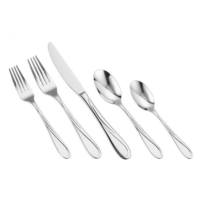 3316-65P - Elegant 65-Piece Stainless Steel Flatware Set for Dining & Entertaining