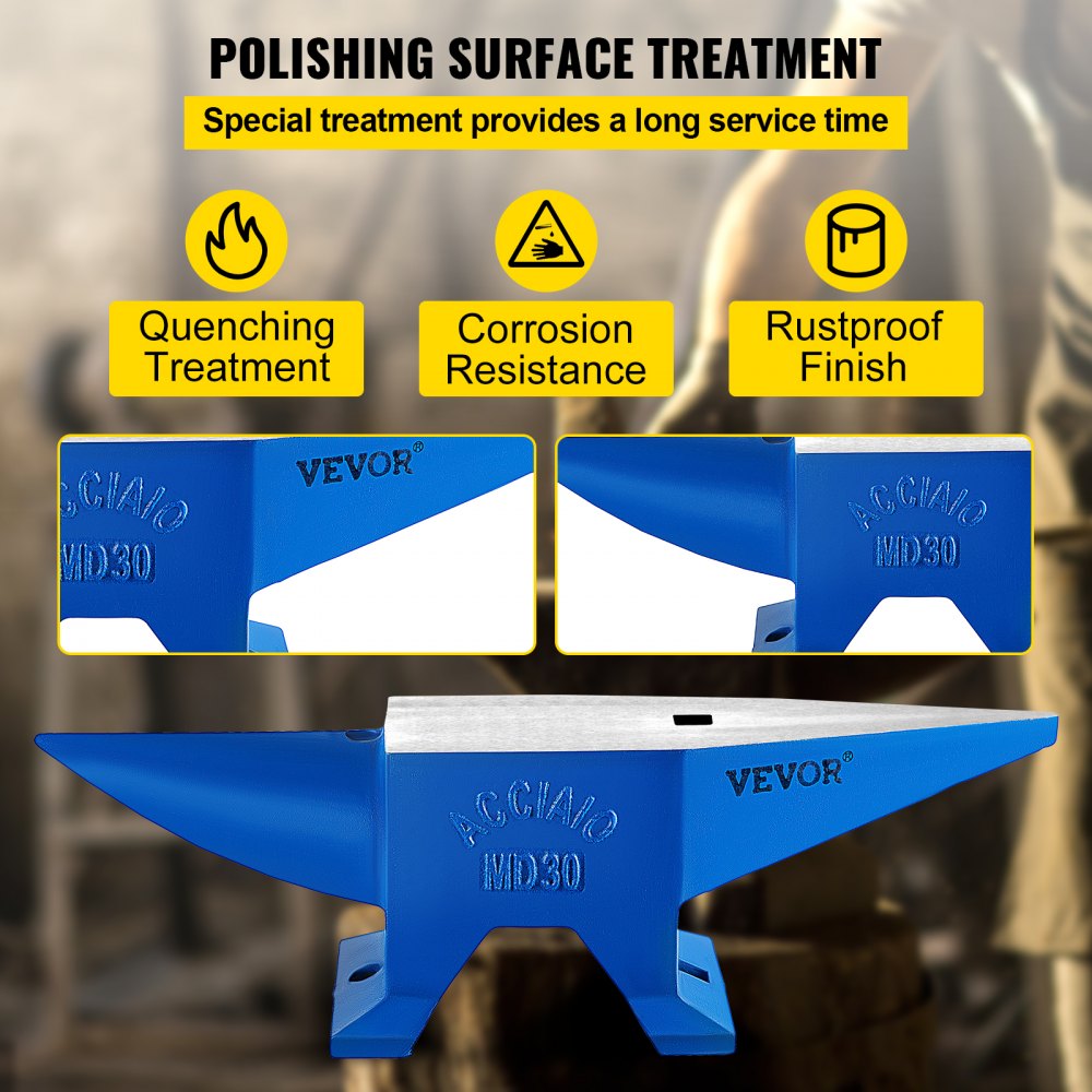 010142839599 - 66 lbs VEVOR Steel Anvil for Metal-Smithing & Shaping