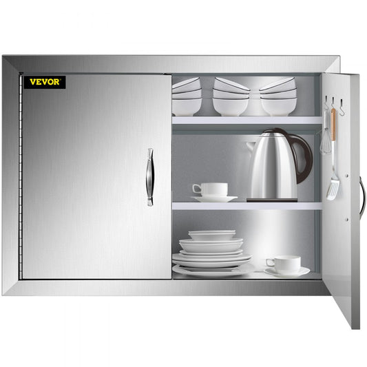 CGM-31x24IN - Premium 31x24" Stainless Steel BBQ Access Door with Hooks