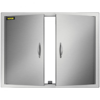 CGM-31x24IN - Premium 31x24" Stainless Steel BBQ Access Door with Hooks