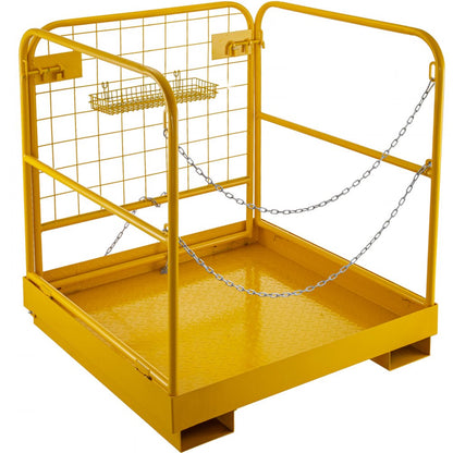 010809855720 - Heavy-Duty Steel Forklift Safety Cage with Locking Door 36"x36"