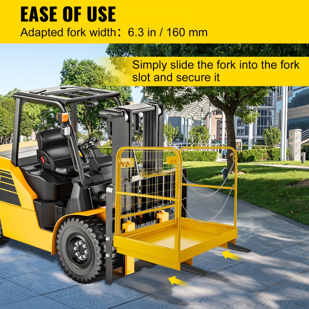 010809855720 - Heavy-Duty Steel Forklift Safety Cage with Locking Door 36"x36"