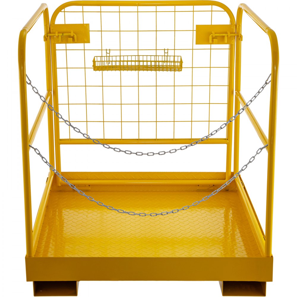 010809855720 - Heavy-Duty Steel Forklift Safety Cage with Locking Door 36"x36"
