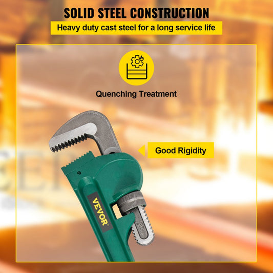 010694384866 - 36-Inch Heavy Duty Adjustable Pipe Wrench for 3.4-Inch Pipes