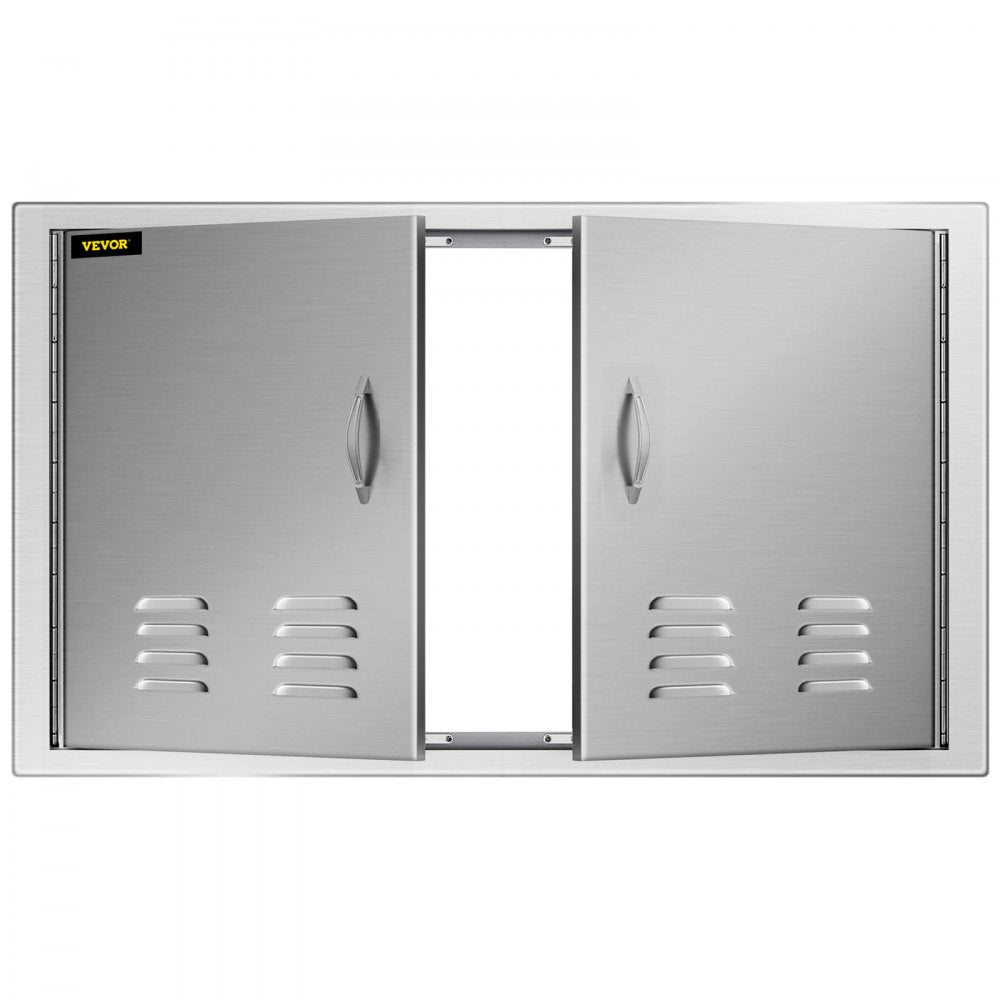 STF-36x21IN - 36"x21" Stainless Steel BBQ Island Doors with Magnetic Closure
