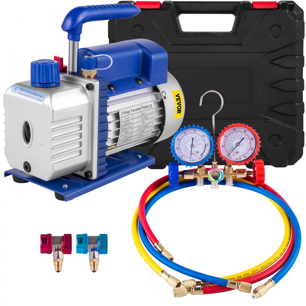 010726162657 - VEVOR 3CFM Refrigeration Vacuum Pump with Durable Metal Base