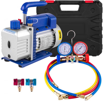 010726162657 - VEVOR 3CFM Refrigeration Vacuum Pump with Durable Metal Base