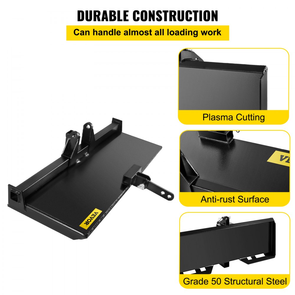 RACK-A67 - 3-Point Steel Mount Plate for Quick Attach Installations