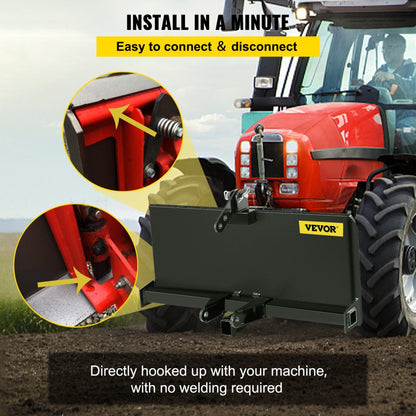RACK-A67 - 3-Point Steel Mount Plate for Quick Attach Installations