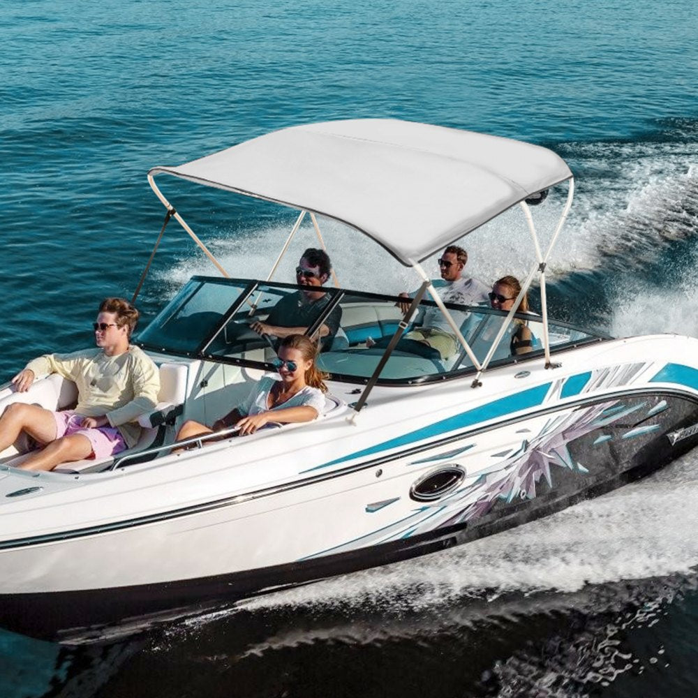 3 Bow 6'L × 46" H × 61" - 66" W - Durable 900D Polyester Bimini Top