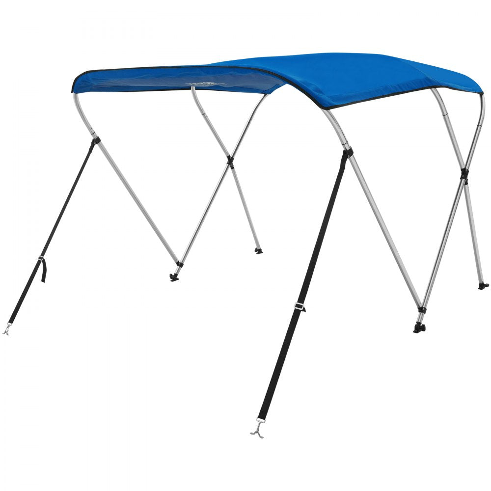 3 Bow 6'L × 46" H × 61" - 66" W - VEVOR Waterproof Bimini Top with Aluminum Frame