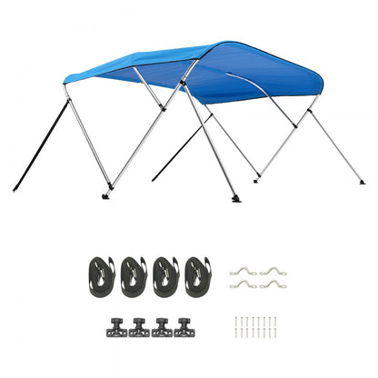 3 Bow 6'L×46"H×67"-72"W - Durable Polyester Boat Bimini Top with Storage Bag