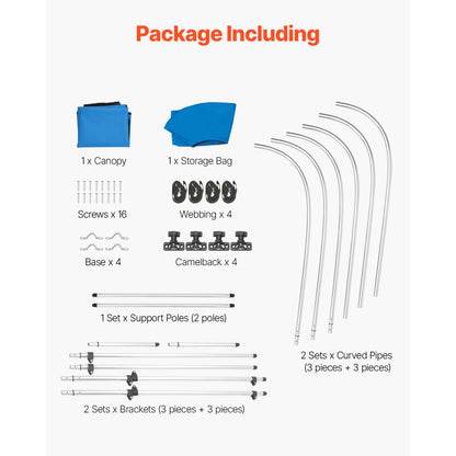 3 Bow 6'L×46"H ×73"-78"W - Durable Bimini Top with UV Protection