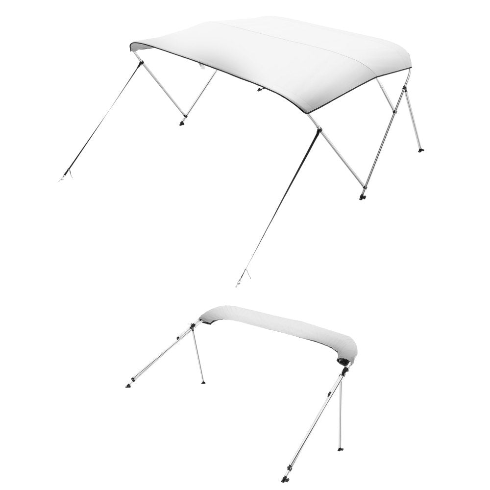 3 Bow 6'L×46"H ×85"-90"W - Durable Bimini Top with UV Protection & Storage Bag