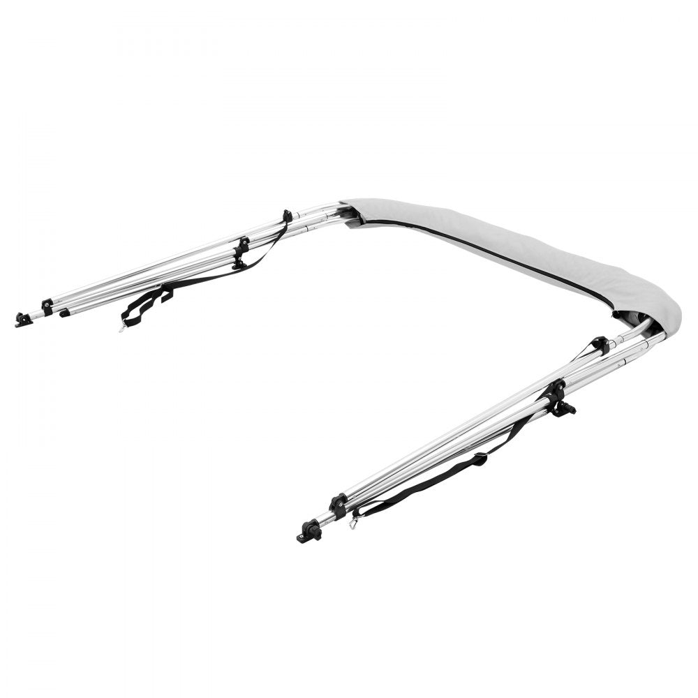 3 Bow 6'L × 46"H × 79" - 84"W - Light Grey UV-Protected Bimini Top