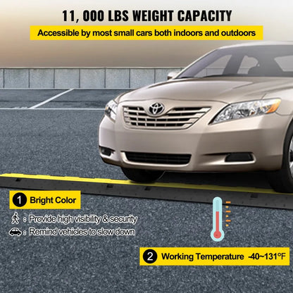 010293714399 - Heavy-Duty Rubber Cable Ramp for Vehicle Safety, 11,000 lbs Capacity