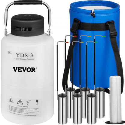 010174714454 - 3L Aluminum Liquid Nitrogen Container for Labs & Research