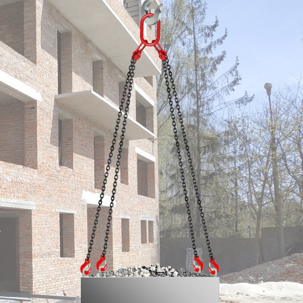 010610818475 - G80 10FT Chain Sling with 11,000 lbs Load Capacity