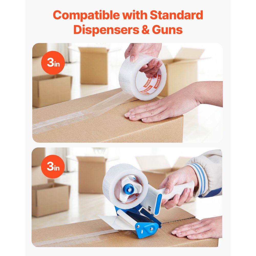 ID274865P18 - Heavy Duty Clear Packing Tape - 1.88 in x 65 yd, 18 Rolls