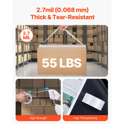 ID274865P24 - Heavy-Duty Clear Packing Tape, 24 Rolls, 65yd x 1.88in