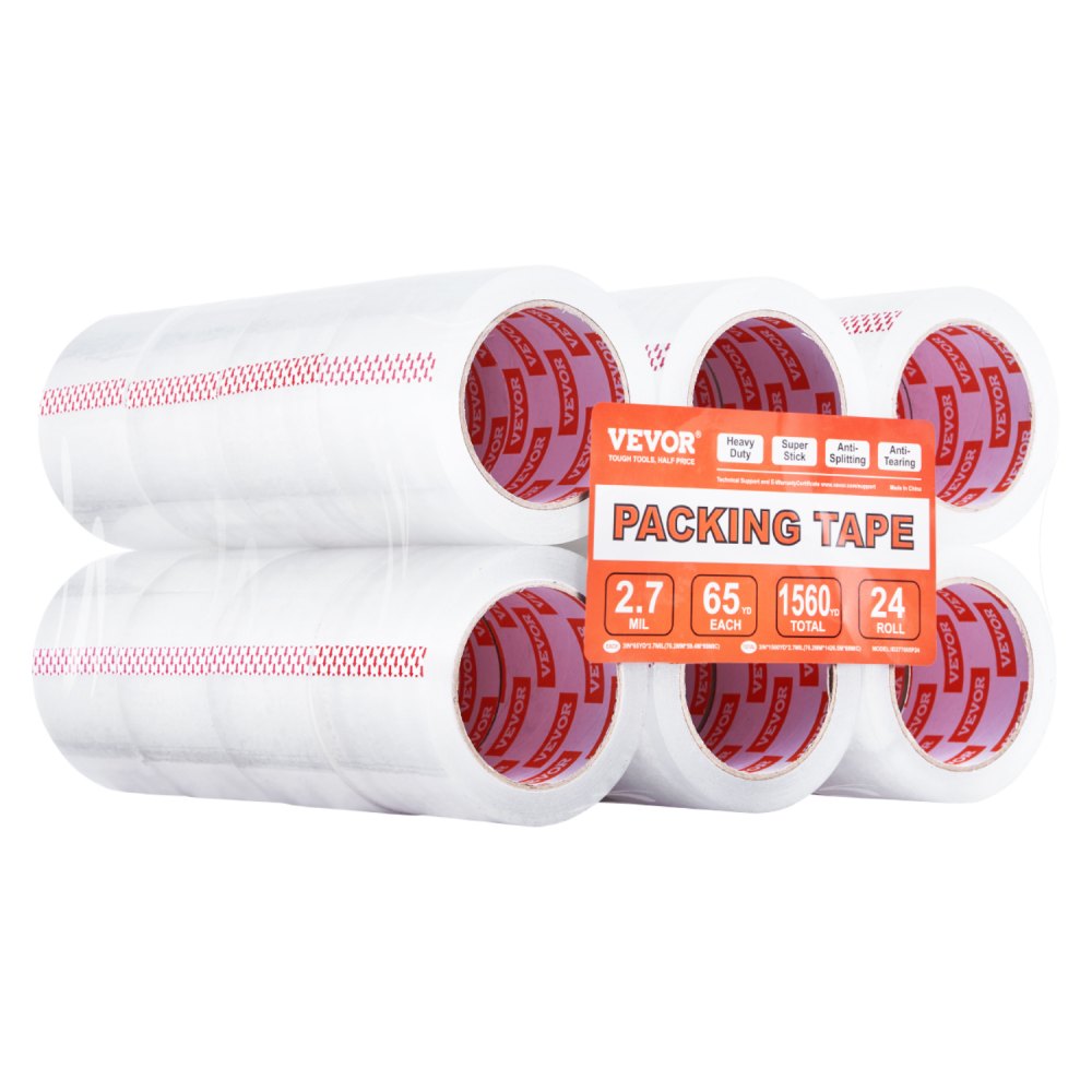 ID277665P24 - 24 Rolls of 65yd Clear Packing Tape, 3in, 2.7mil
