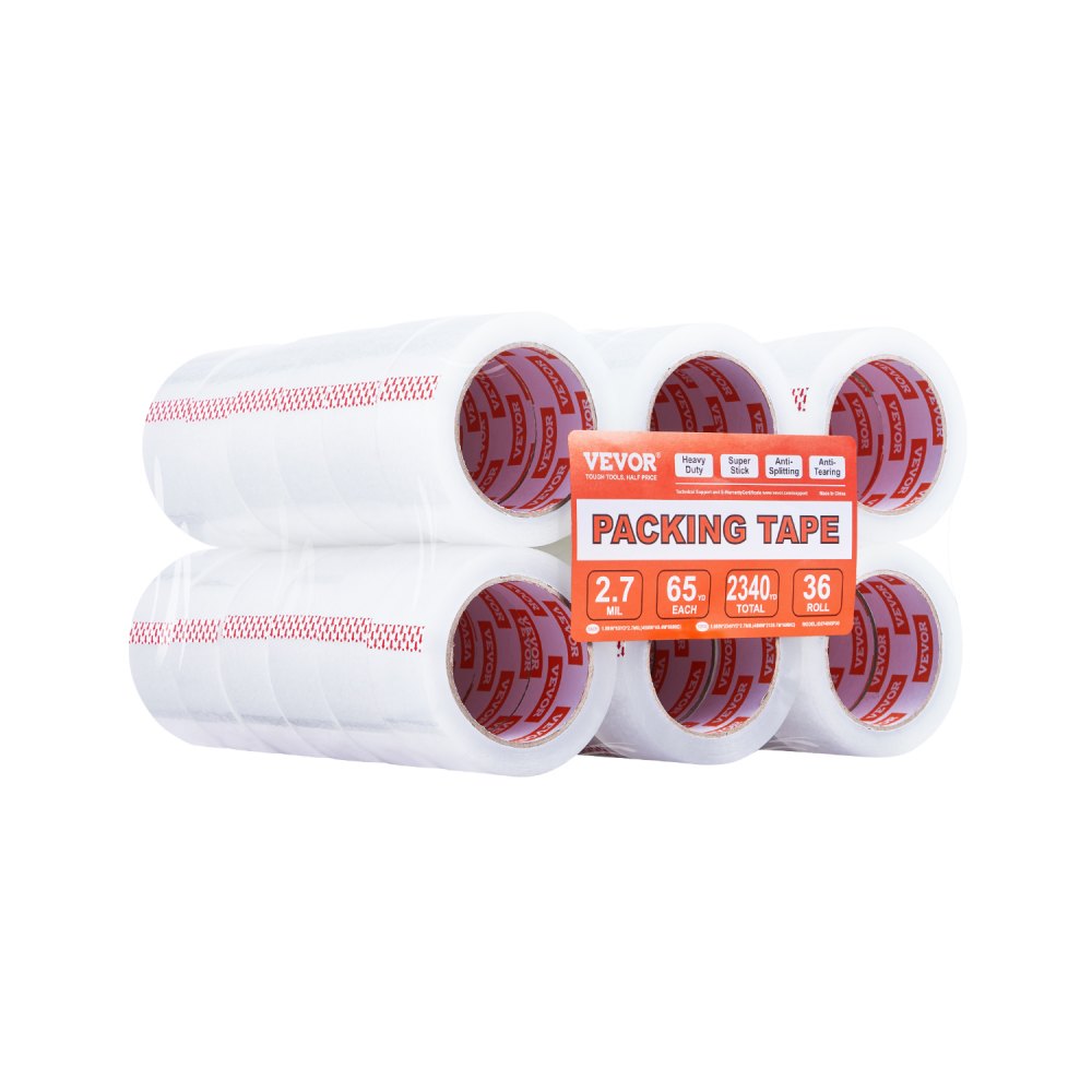 ID274865P3 - Heavy Duty 1.88in Clear Packing Tape, 36 Rolls, 65yd Each