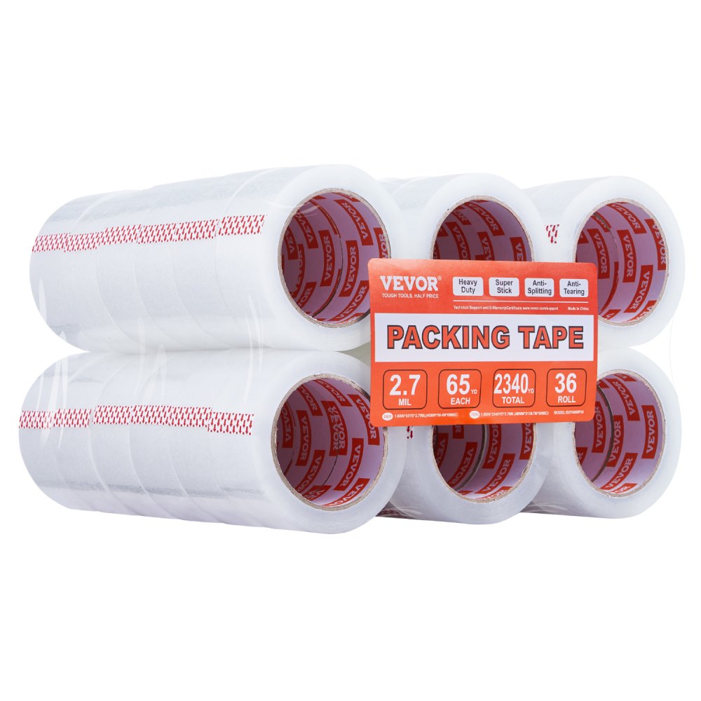 ID274865P3 - Heavy Duty 1.88in Clear Packing Tape, 36 Rolls, 65yd Each