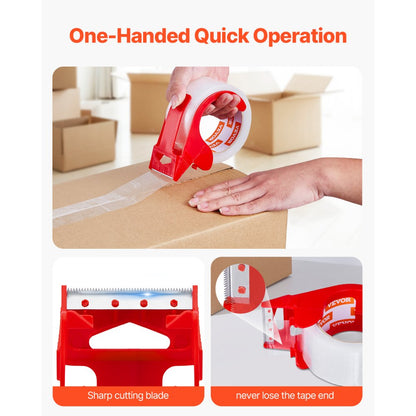 ID274865P6D6 - Heavy-Duty Clear Packing Tape Set, 1.88in x 65yd, 6 Rolls