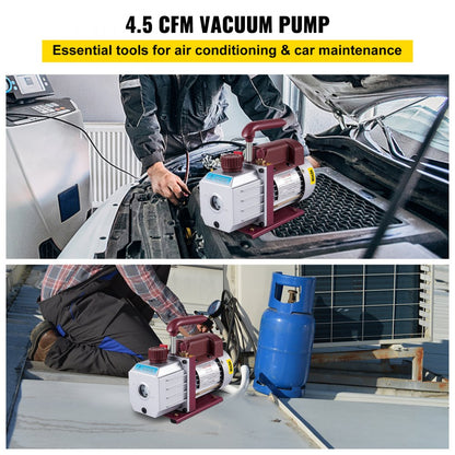 RS-1 - Lightweight 4.5CFM VEVOR Vacuum Pump for HVAC & Auto Maintenance